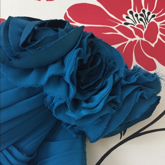 Bari Jay Gown, Style #225, turquoise, size 10 - Picture 6 of 10